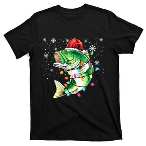 Merry Fishmas Bass Fish Fishing Christmas Ugly Sweater Xmas T-Shirt