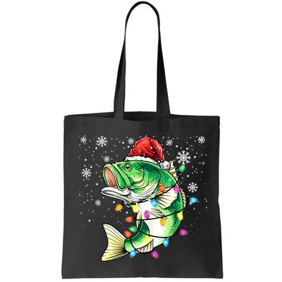 Merry Fishmas Bass Fish Fishing Christmas Ugly Sweater Xmas Bag