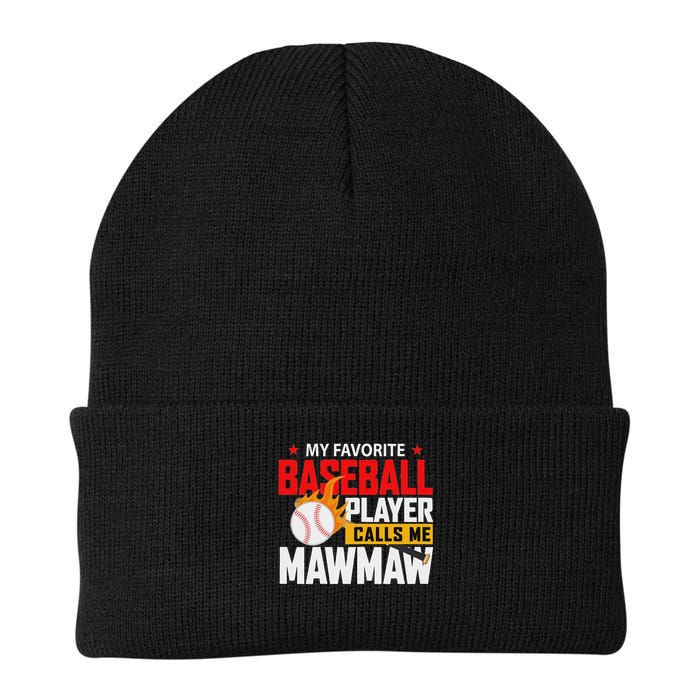 My Favorite Baseball Player Calls Me Mawmaw Presents Knit Cap Winter Beanie