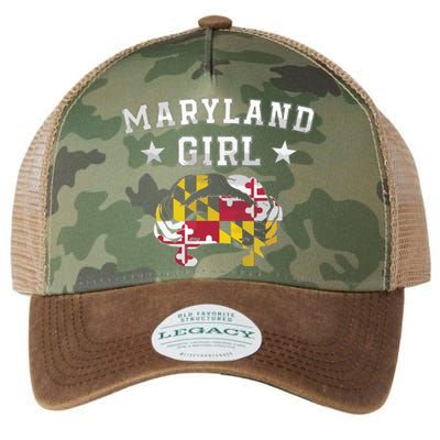 Maryland Flag Blue Crab State Pride Retro Tee Legacy Tie Dye Trucker Hat