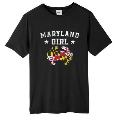 Maryland Flag Blue Crab State Pride Retro Tee Tall Fusion ChromaSoft Performance T-Shirt