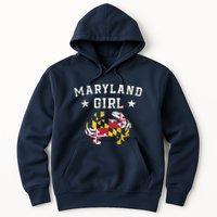 Maryland Flag Blue Crab State Pride Retro Tee Hoodie