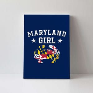 Maryland Flag Blue Crab State Pride Retro Tee Canvas