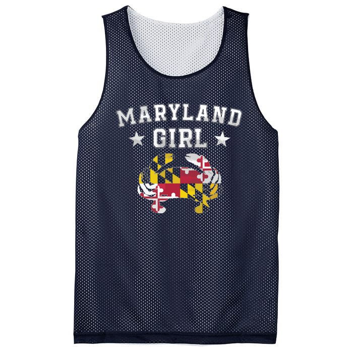 Maryland Flag Blue Crab State Pride Retro Tee Mesh Reversible Basketball Jersey Tank