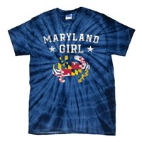 Maryland Flag Blue Crab State Pride Retro Tee Tie-Dye T-Shirt