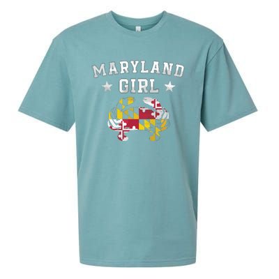 Maryland Flag Blue Crab State Pride Retro Tee Sueded Cloud Jersey T-Shirt