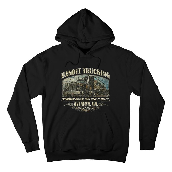 Men Funny Bandit Trucking 1977 Family Distressed Hoodie