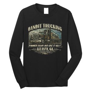 Men Funny Bandit Trucking 1977 Family Distressed Long Sleeve Shirt