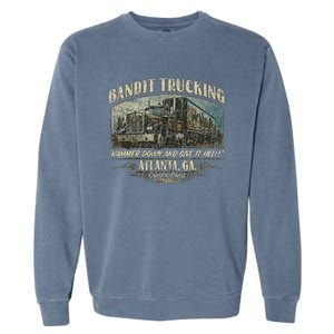 Men Funny Bandit Trucking 1977 Family Distressed Garment-Dyed Sweatshirt