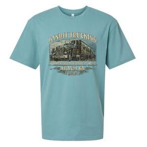 Men Funny Bandit Trucking 1977 Family Distressed Sueded Cloud Jersey T-Shirt