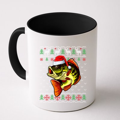 Merry Fishmas Bass Fish Fishing Christmas Ugly Xmas Great Gift Mug