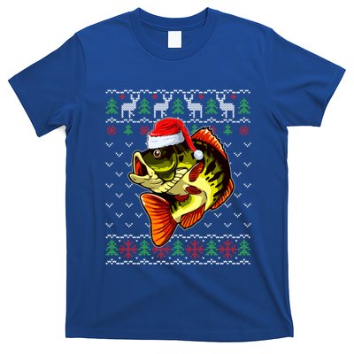 Merry Fishmas Bass Fish Fishing Christmas Ugly Xmas Great Gift T-Shirt