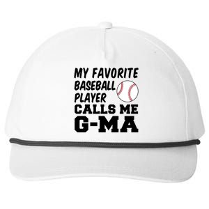 My Favorite Baseball Player Calls Me Gma Snapback Five-Panel Rope Hat