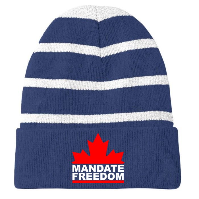 Mandate Freedom Candian Striped Beanie with Solid Band