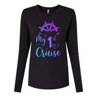 My First Cruise Men Women And Funny Cruise Womens Cotton Relaxed Long Sleeve T-Shirt