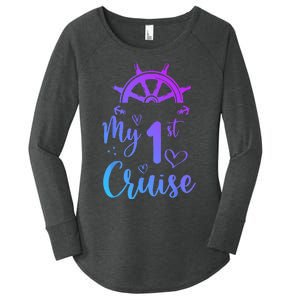 My First Cruise Men Women And Funny Cruise Women's Perfect Tri Tunic Long Sleeve Shirt