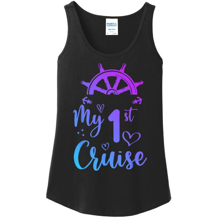 My First Cruise Men Women And Funny Cruise Ladies Essential Tank