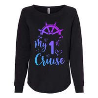 My First Cruise Men Women And Funny Cruise Womens California Wash Sweatshirt