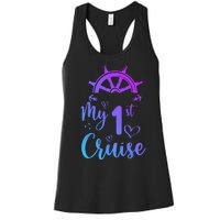 My First Cruise Men Women And Funny Cruise Women's Racerback Tank