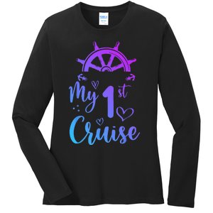 My First Cruise Men Women And Funny Cruise Ladies Long Sleeve Shirt