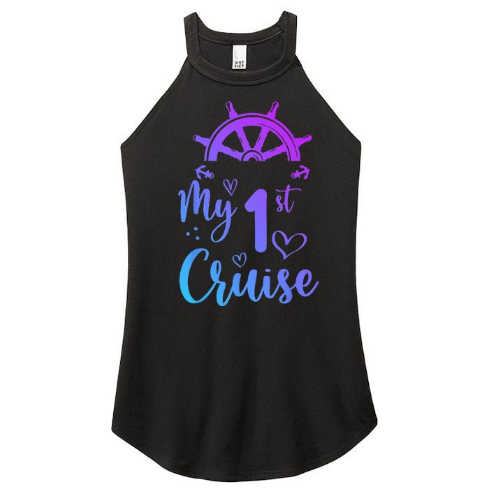 My First Cruise Men Women And Funny Cruise Women's Perfect Tri Rocker Tank