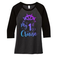 My First Cruise Men Women And Funny Cruise Women's Tri-Blend 3/4-Sleeve Raglan Shirt