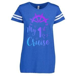 My First Cruise Men Women And Funny Cruise Enza Ladies Jersey Football T-Shirt