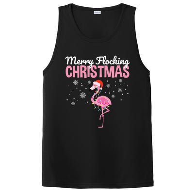 Merry Flocking Christmas Tropical Florida Flamingo Christmas PosiCharge Competitor Tank