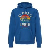 My Favorite Camping Buddies Call Me Dad Vintage Funny Camper Gift Premium Hoodie