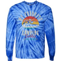 My Favorite Camping Buddies Call Me Dad Vintage Funny Camper Gift Tie-Dye Long Sleeve Shirt