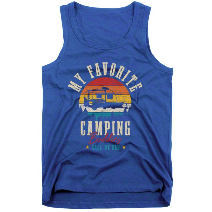 My Favorite Camping Buddies Call Me Dad Vintage Funny Camper Gift Tank Top