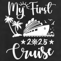 My First Cruise 2025 Family Vacation Cruise Ship Travel 7 Panel Mesh Trucker Snapback Hat