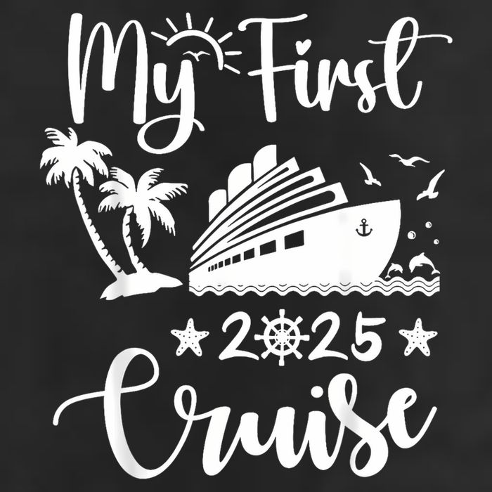 My First Cruise 2025 Family Vacation Cruise Ship Travel 7 Panel Mesh Trucker Snapback Hat