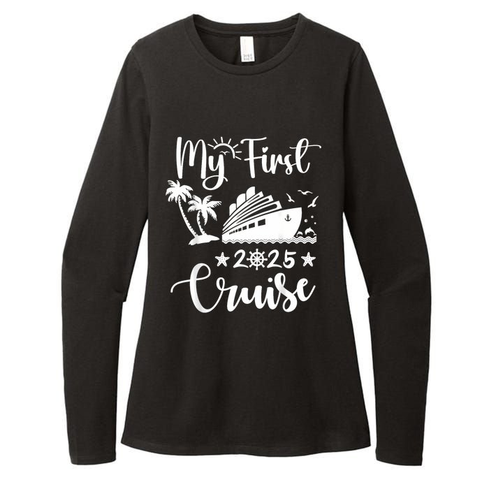 My First Cruise 2025 Family Vacation Cruise Ship Travel Womens CVC Long Sleeve Shirt