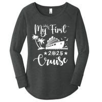 My First Cruise 2025 Family Vacation Cruise Ship Travel Women's Perfect Tri Tunic Long Sleeve Shirt