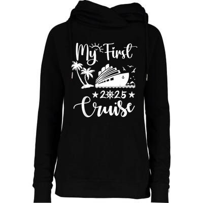 My First Cruise 2025 Family Vacation Cruise Ship Travel Womens Funnel Neck Pullover Hood