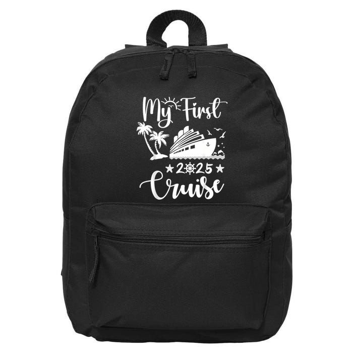 My First Cruise 2025 Family Vacation Cruise Ship Travel 16 in Basic Backpack