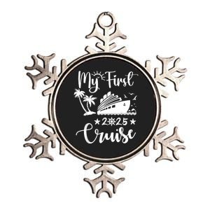 My First Cruise 2025 Family Vacation Cruise Ship Travel Metallic Star Ornament