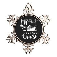 My First Cruise 2025 Family Vacation Cruise Ship Travel Metallic Star Ornament