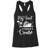 My First Cruise 2025 Family Vacation Cruise Ship Travel Women's Racerback Tank