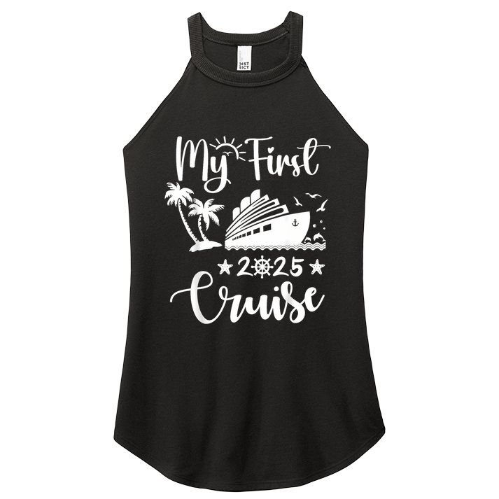 My First Cruise 2025 Family Vacation Cruise Ship Travel Women's Perfect Tri Rocker Tank
