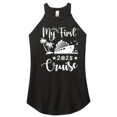 My First Cruise 2025 Family Vacation Cruise Ship Travel Women's Perfect Tri Rocker Tank