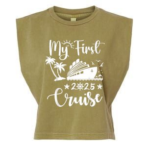 My First Cruise 2025 Family Vacation Cruise Ship Travel Garment-Dyed Women's Muscle Tee