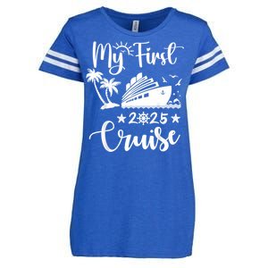 My First Cruise 2025 Family Vacation Cruise Ship Travel Enza Ladies Jersey Football T-Shirt