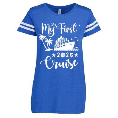 My First Cruise 2025 Family Vacation Cruise Ship Travel Enza Ladies Jersey Football T-Shirt