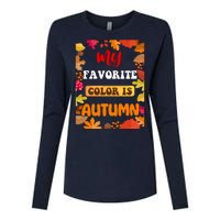 My Favorite Color Is Autumn Womens Cotton Relaxed Long Sleeve T-Shirt