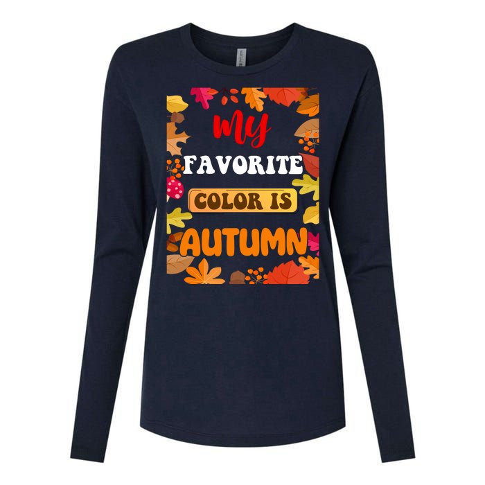 My Favorite Color Is Autumn Womens Cotton Relaxed Long Sleeve T-Shirt