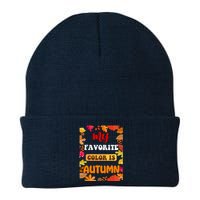 My Favorite Color Is Autumn Knit Cap Winter Beanie