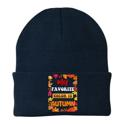 My Favorite Color Is Autumn Knit Cap Winter Beanie