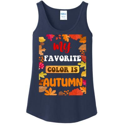 My Favorite Color Is Autumn Ladies Essential Tank